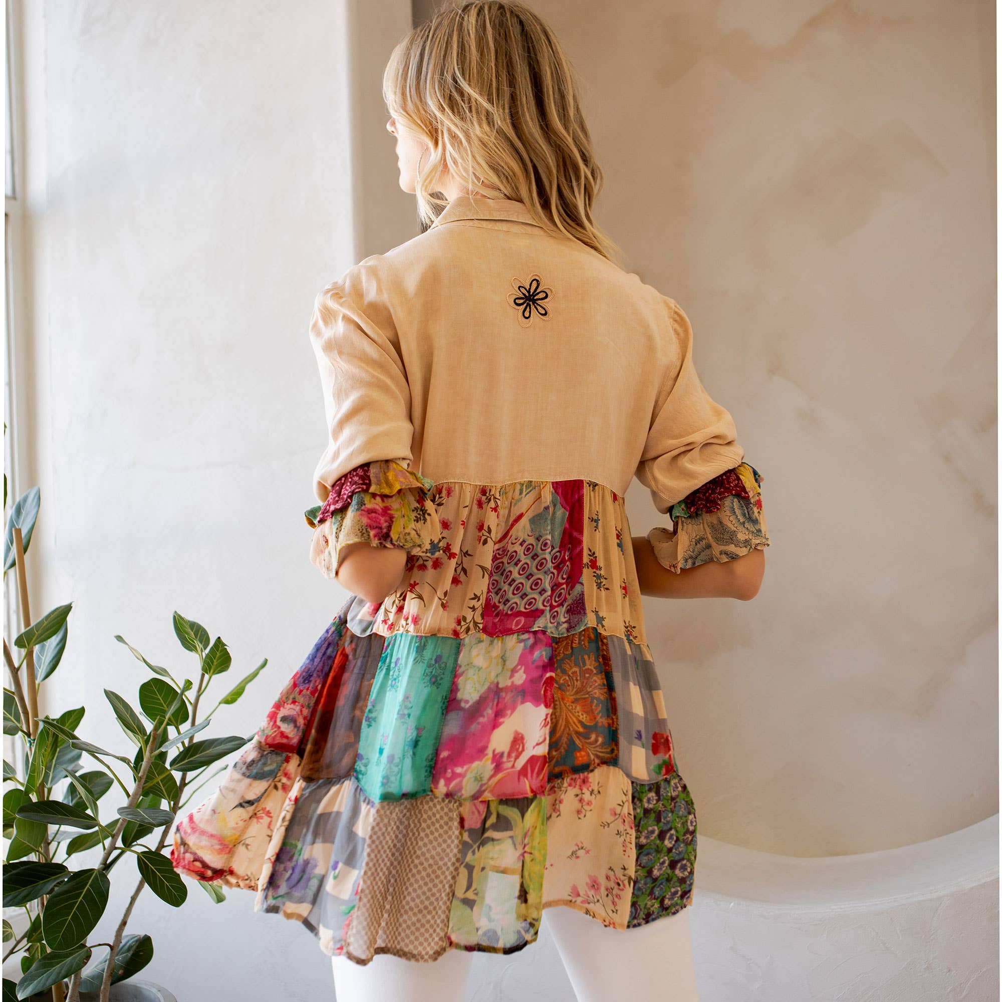 Young Threads - 3/4 Ruffle Sleeves Western Blouse Top (New Color)