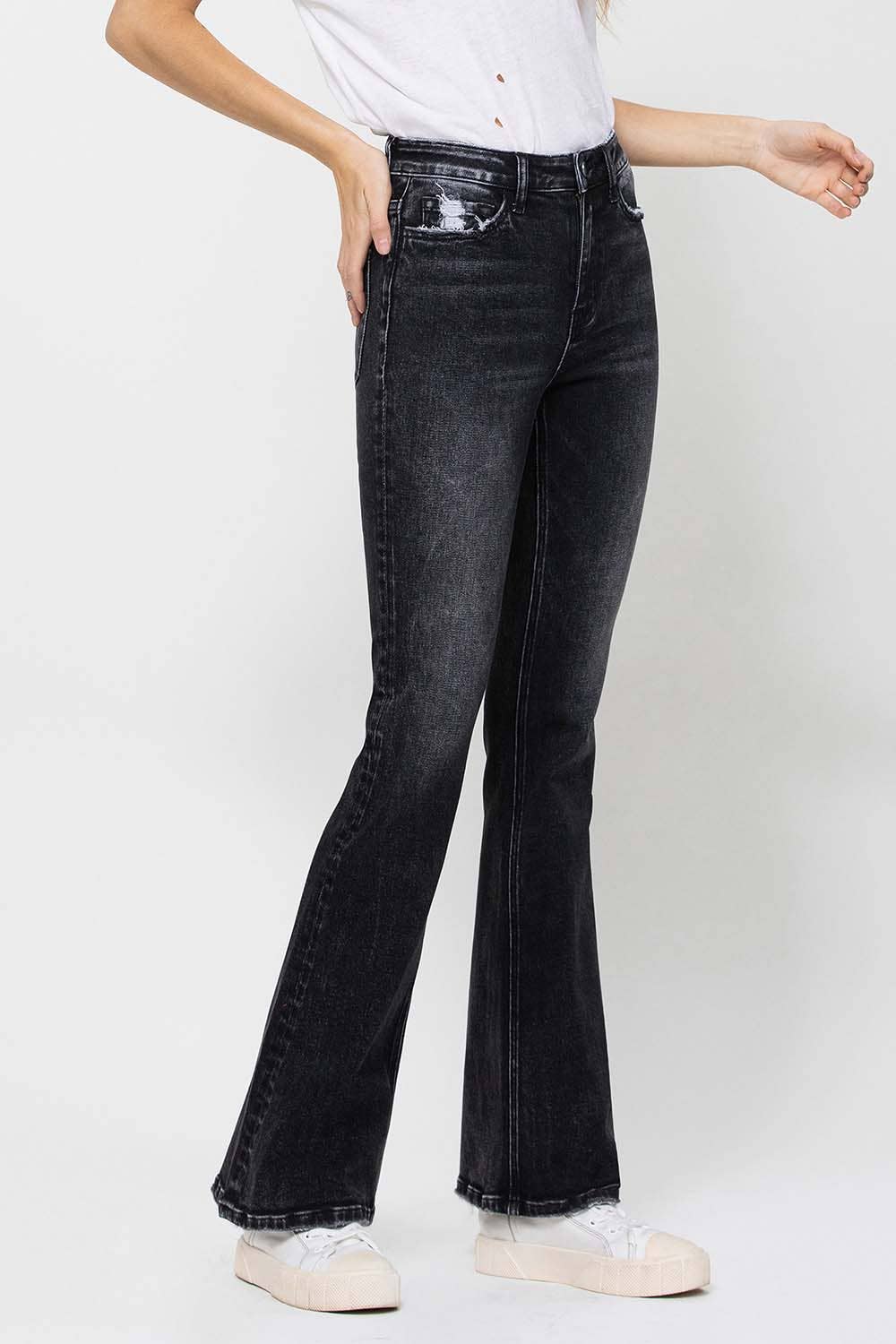 VERVET by FLYING MONKEY - HIGH RISE FLARE JEANS V2469