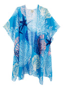 JC Sunny Fashion - Blue-Pink Starfish & Coral Kimono