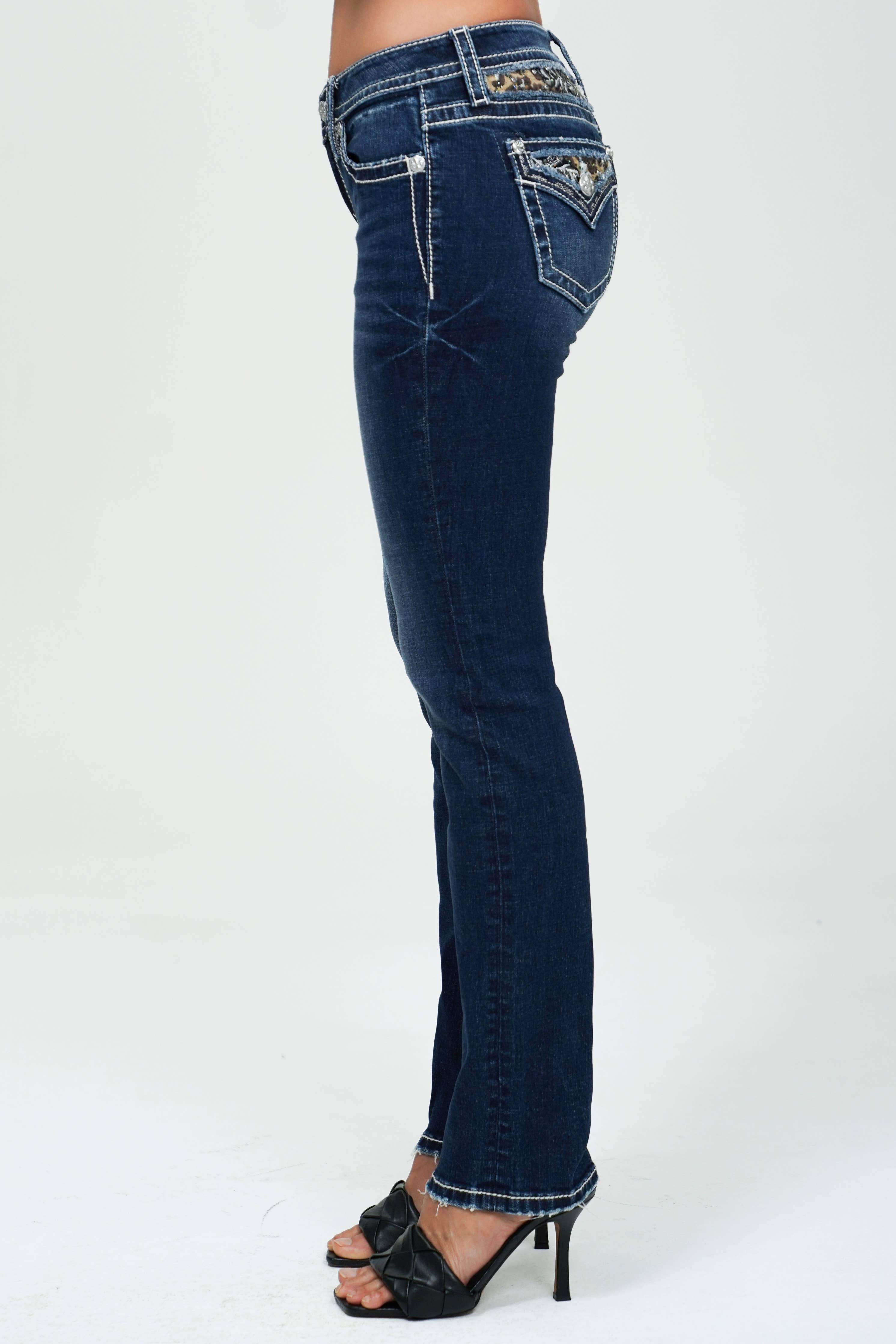 Miss Me - M9541TSS- 31" MID RISE STRAIGHT LEG JEANS