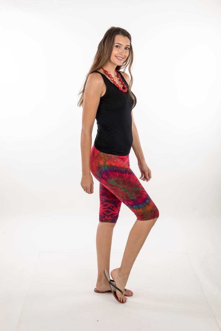 Sacred Threads - Colorful Short Tie Dye Leggings