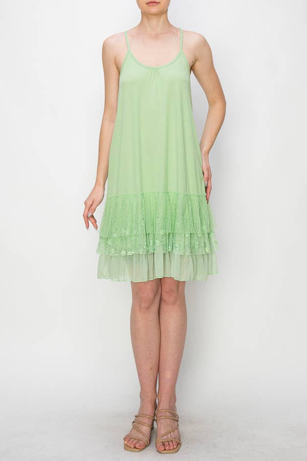 Origami Apparel ~  Lace and Crochet inspired - OLS-4672 APPLE GREEN
