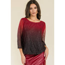 Perseption - ILLUSIONS GLITTER MESH MINI BOAT NECK BLOUSE