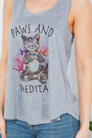LA Soul - Paw & Meditate with Cat Tank Top