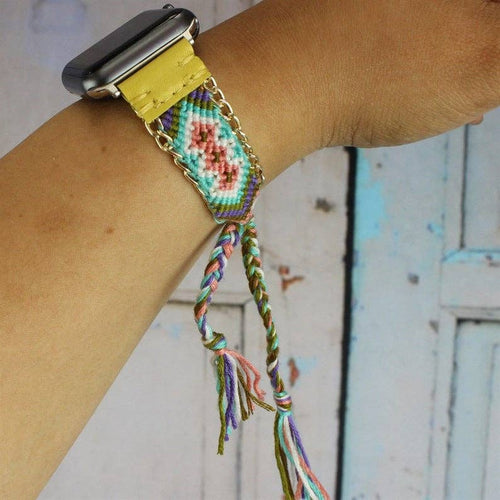 ShopTrendsNow - Boho-Chic Tribal Braided Replacement Band for Apple Watch