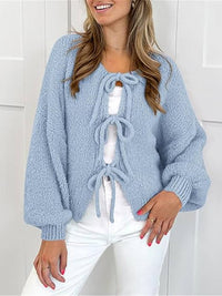 Miss Sparkling - V-neck front tie Cardigan