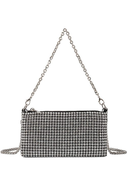 Ole - Rectangle Rhinestone Crossbody Bag