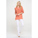 Perseption - FLAP POCKET BUTTON DOWN FRONT BOYFRIEND SHIRT