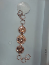 Sandy Snap Three Rose Gold Bracelet with Toggle Clasp (D19)