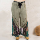 Young Threads - Boho Overdyed Rayon Bellbottom Pants : Gravel / PLUS (XL-1X-2X-3X 1-2-2-1)