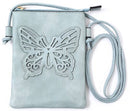 Shine Mark Accessories - Blue - Butterfly Cut Crossbody Bag With Cellphone Pocket