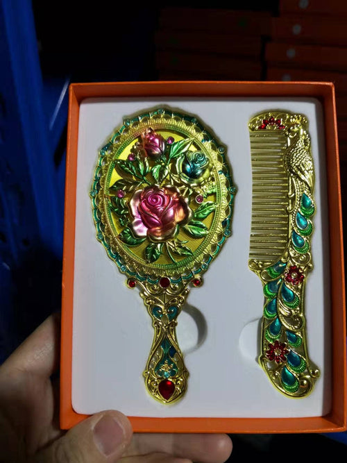 Ole - Small Size Rose Alloy Mirror Set