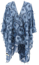 JC Sunny Fashion - 11 Colors-Fringe Feather Detailed Lightweight Eyelash Kimono