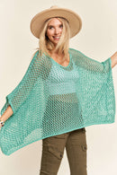 Madelyn - LESW3218 - FISHNET PONCHO COVER UP