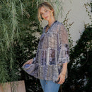 Young Threads - Chic Overdyed Band Collar Jhabla Top (New Color)