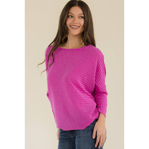Perseption - OVERSIZE SCOOP NECK WIDE CUFF DOLMAN SWEATER