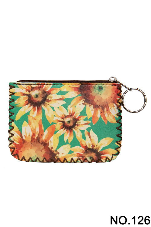Ole - Sunflower Printed Coin Purse HB0665 - NO.126