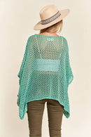 Madelyn - LESW3218 - FISHNET PONCHO COVER UP