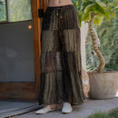Young Threads - Retro Revival Long Flared Patchwork Pants (New Color)