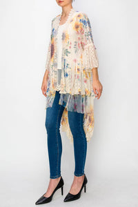 Origami Apparel ~  Lace and Crochet inspired - OLS-4508 BG/S FL