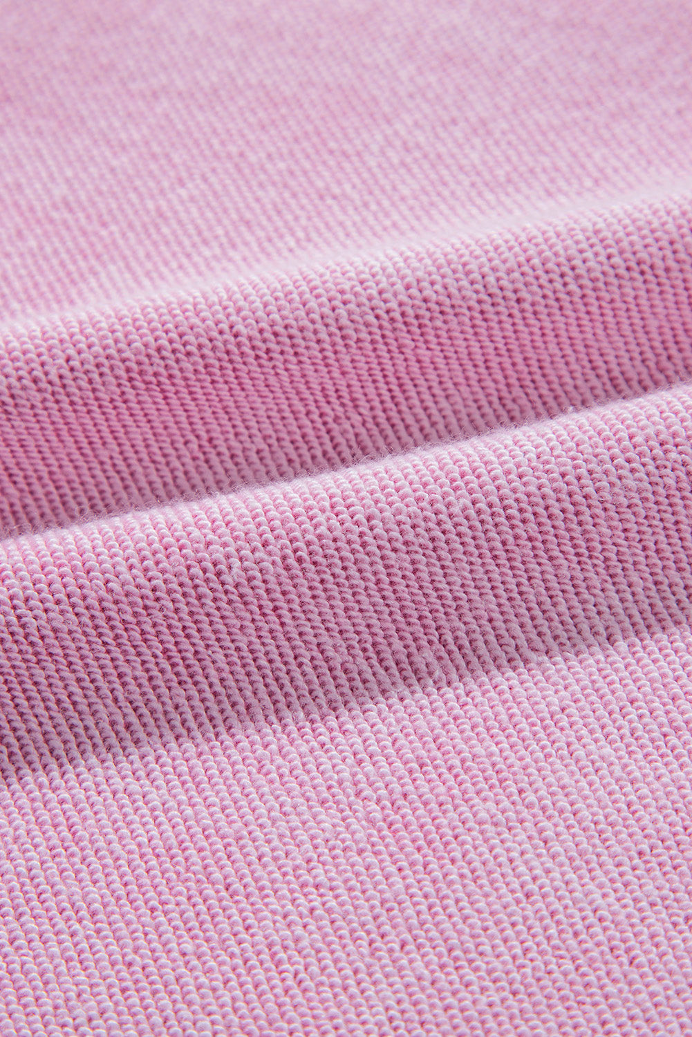 Orchid Petal Waffle Patchwork Raglan Sleeve Exposed Seam Sweatshirt