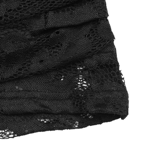 Hope & Sunshine - Lace Black Long Sleeve Top For Women