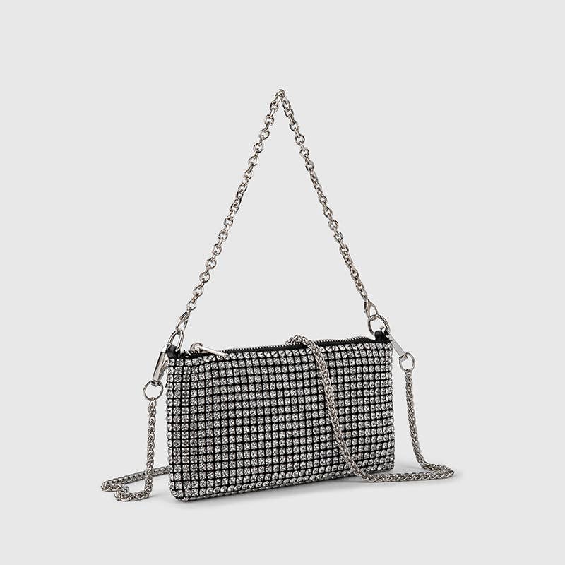 Ole - Rectangle Rhinestone Crossbody Bag