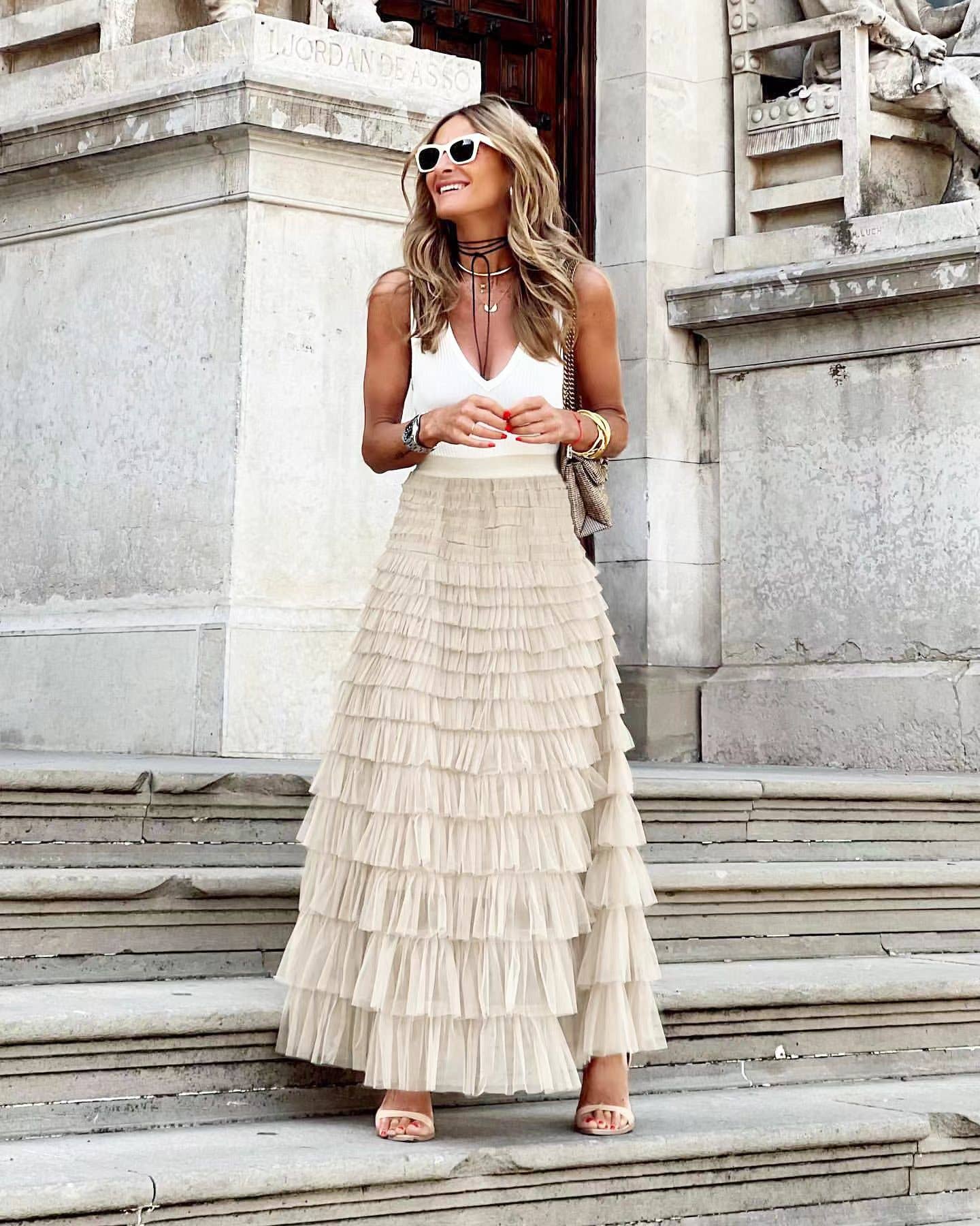 Hope & Sunshine - Mesh Tiered Skirt