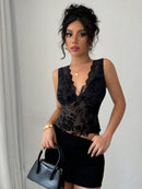 Hope & Sunshine - Mesh Lace Tank Top