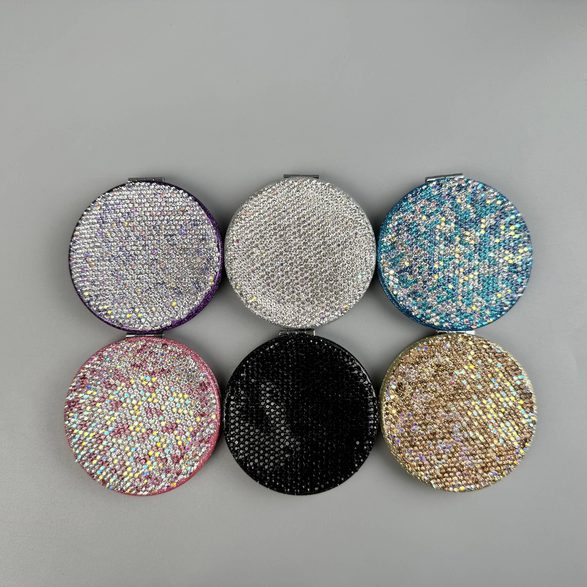 Ole - Circle Rhinestone Folding Makeup Mirror