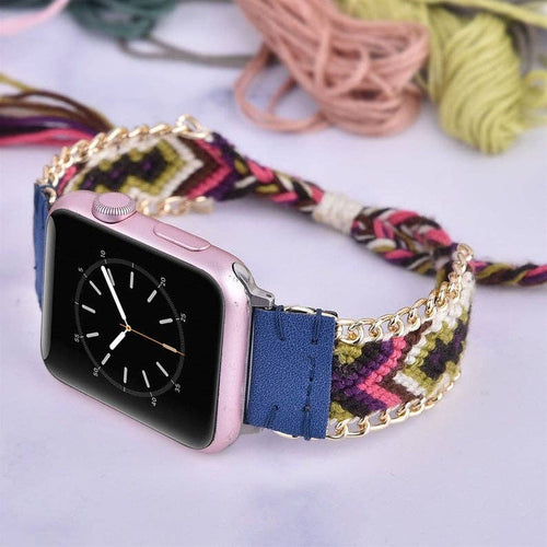 ShopTrendsNow - Boho-Chic Tribal Braided Replacement Band for Apple Watch