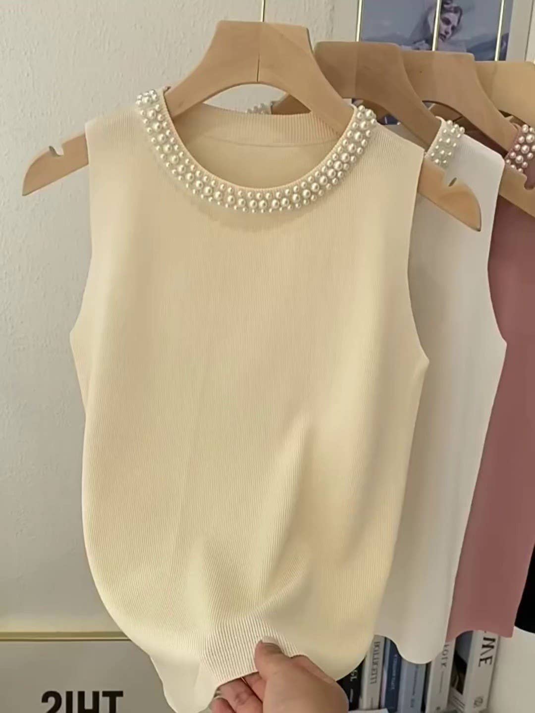 Hope & Sunshine - Beaded Sleeveless Knit Top