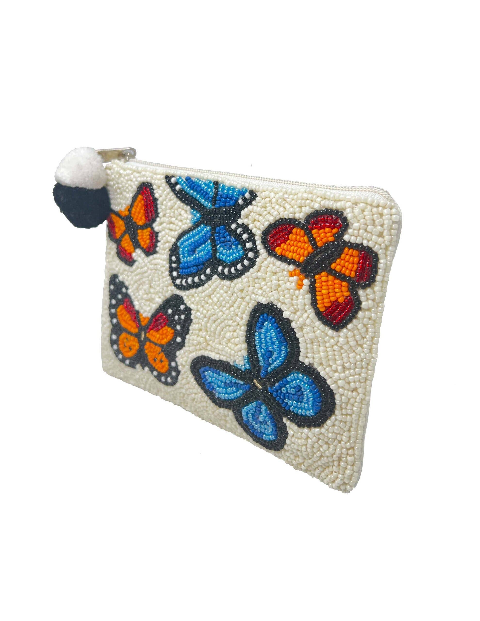 Ole - Butterflies Beaded Coin Purse LAC-CP-1123
