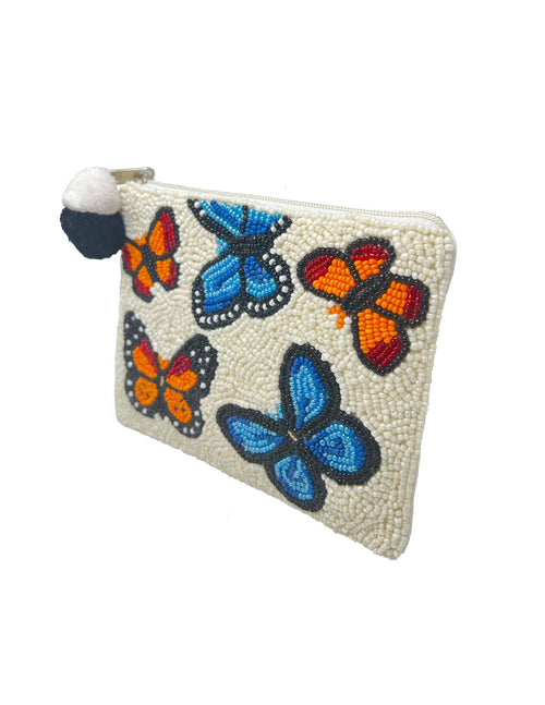 Ole - Butterflies Beaded Coin Purse LAC-CP-1123