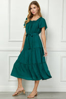 Winslow Collection - RUFFLE TIERED CROPPED MAXI WITH LINING