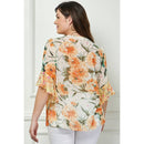 Winslow Collection - PLUS SIZE SHEER PRINTED PEASANT BLOUSE COU95L58X