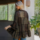 Young Threads - Chic Overdyed Band Collar Jhabla Top (New Color)