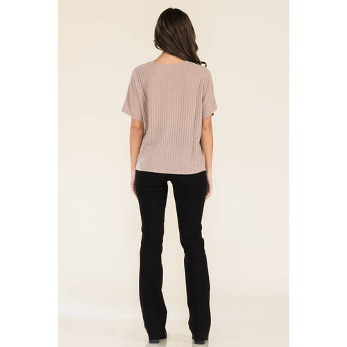Perseption - VERTICAL YOKE CUFF DOLMAN KNIT SWEATER