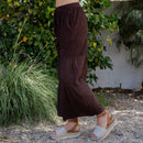 Young Threads - Boho chic Tiered Patch Inserted Denim &Knit Pants(New Color)
