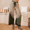 Young Threads - Boho Overdyed Rayon Bellbottom Pants : Gravel / PLUS (XL-1X-2X-3X 1-2-2-1)