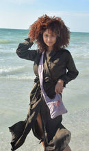 Earth Divas - Stonewashed Cotton Boho Hippie Crossbody Shoulder Bag Purse