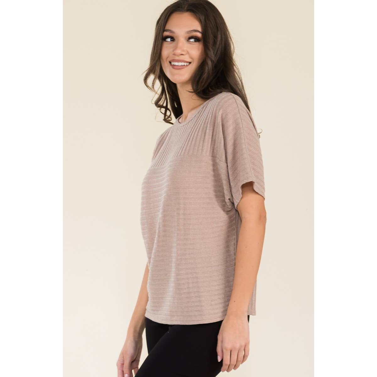 Perseption - VERTICAL YOKE CUFF DOLMAN KNIT SWEATER