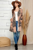 Shopin LA - SG21021-2087 - WOMEN FLORAL PRINT SOFT POCKET CARDIGAN