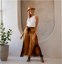Young Threads - Rustic Bohemian: Side Paneled Patchwork Pants (New Color)