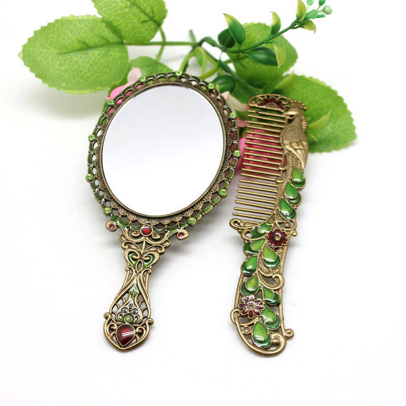 Ole - Small Size Rose Alloy Mirror Set