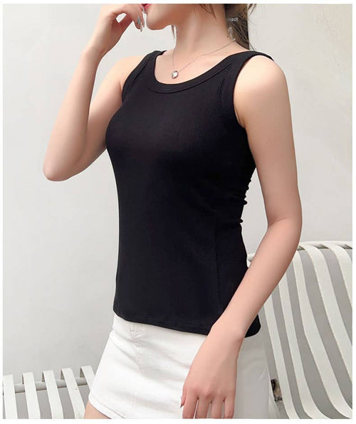 Hope & Sunshine - Ribbed Modal Padded Camisole Tank Top