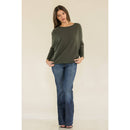 Perseption - OVERSIZE SCOOP NECK WIDE CUFF DOLMAN SWEATER