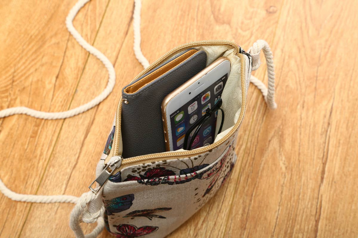 Shine Mark Accessories - Butterfly Crossbody Bag With Rope Strap