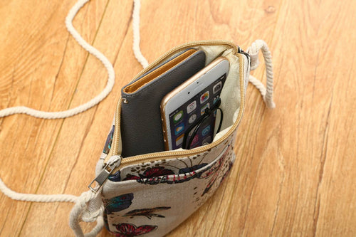 Shine Mark Accessories - Butterfly Crossbody Bag With Rope Strap
