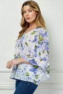 Winslow Collection - LAVENDER BLOSSOM RUFFLE TOP